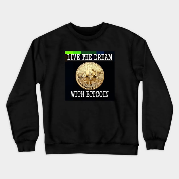 Bitcoin Gold Cryptocurrency Digital Assets Crewneck Sweatshirt by PlanetMonkey